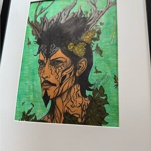 Mystical Green and Brown Illustration Art